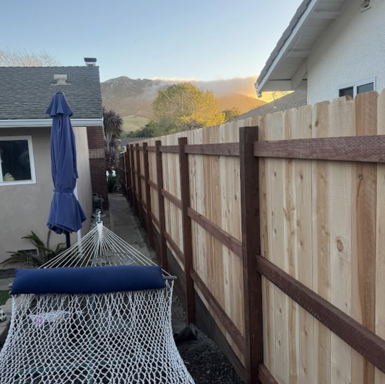 Finished residential privacy fence Arroyo Grande California
